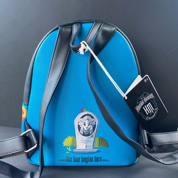 Disney Loungefly Blue Haunted Mansion Backpack
